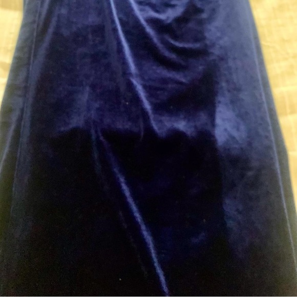 Roucha Vaga pants royal blue velvet wide leg  AA size small pull on pleat front - Picture 11 of 11